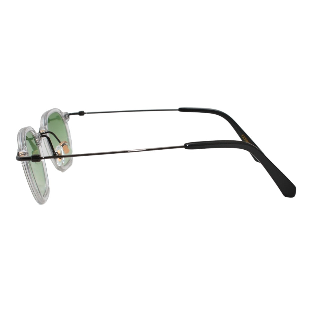 TOKYO - GREEN -    CLEAR FRAME SUNGLASSES