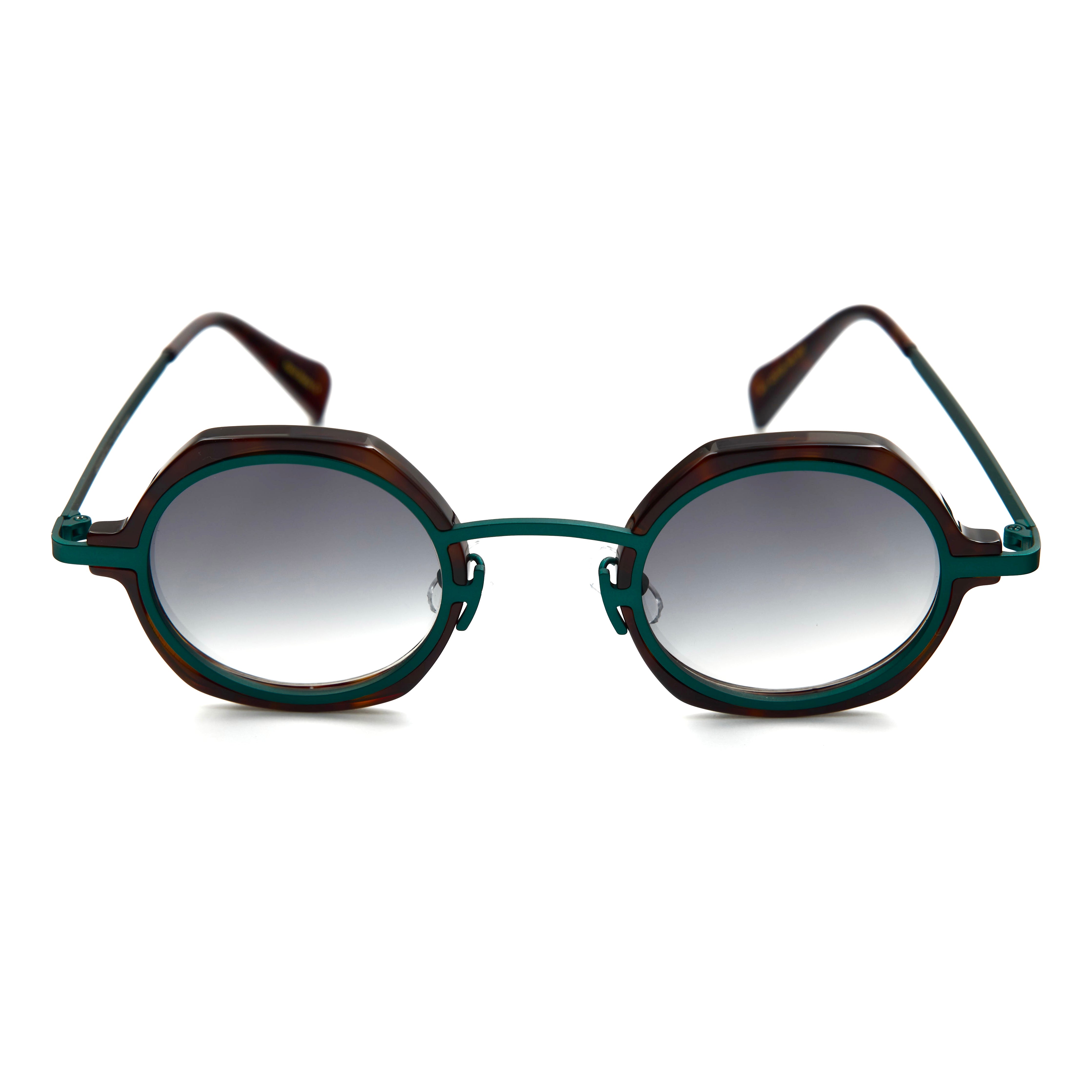 BOLD  GREEN STRIPE - TORTOISE HEXAGONEL