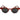 SAWAGANA ROUND RED BLACK SUNGLASSES
