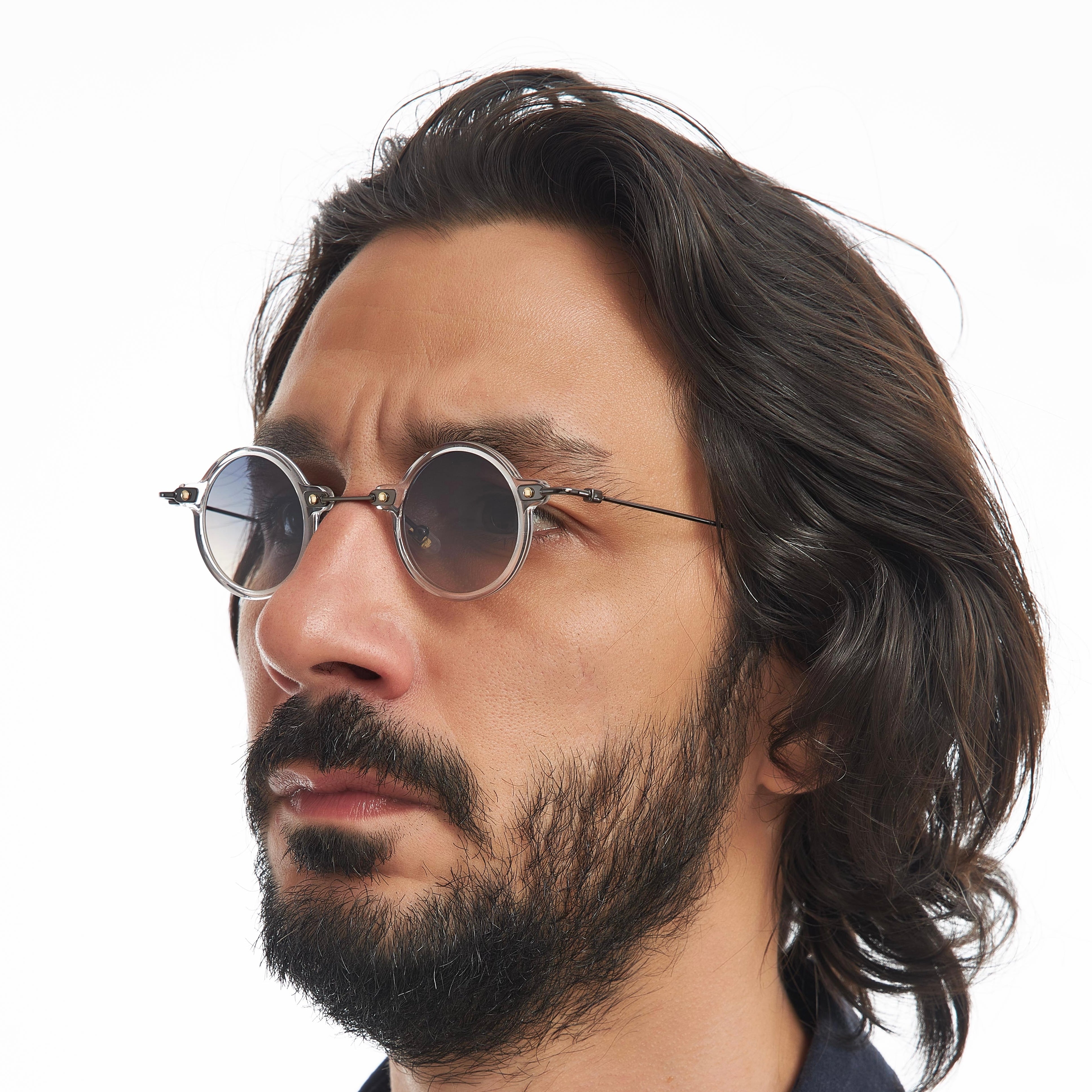 TOKYO MINI RED GRANDIENT  BLACK SUNGLASSES