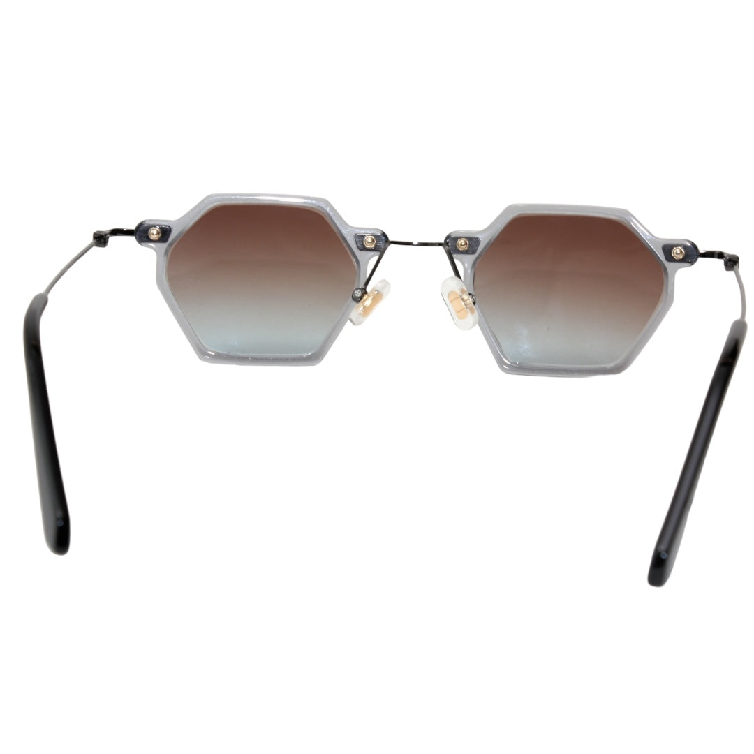 GAFAS DE SOL TOKIO GRIS HEXAGONAL MARRÓN AZUL
