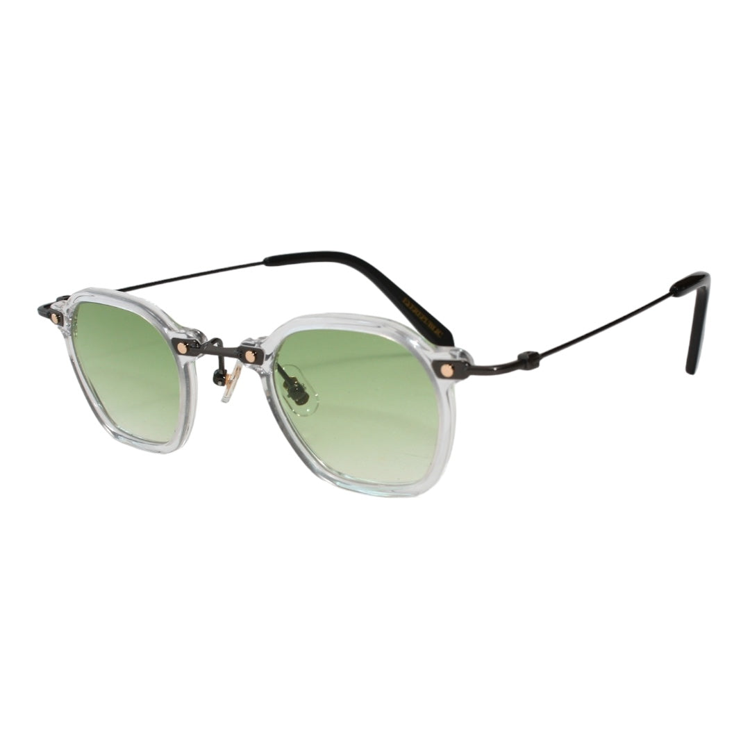 TOKYO - GREEN -    CLEAR FRAME SUNGLASSES