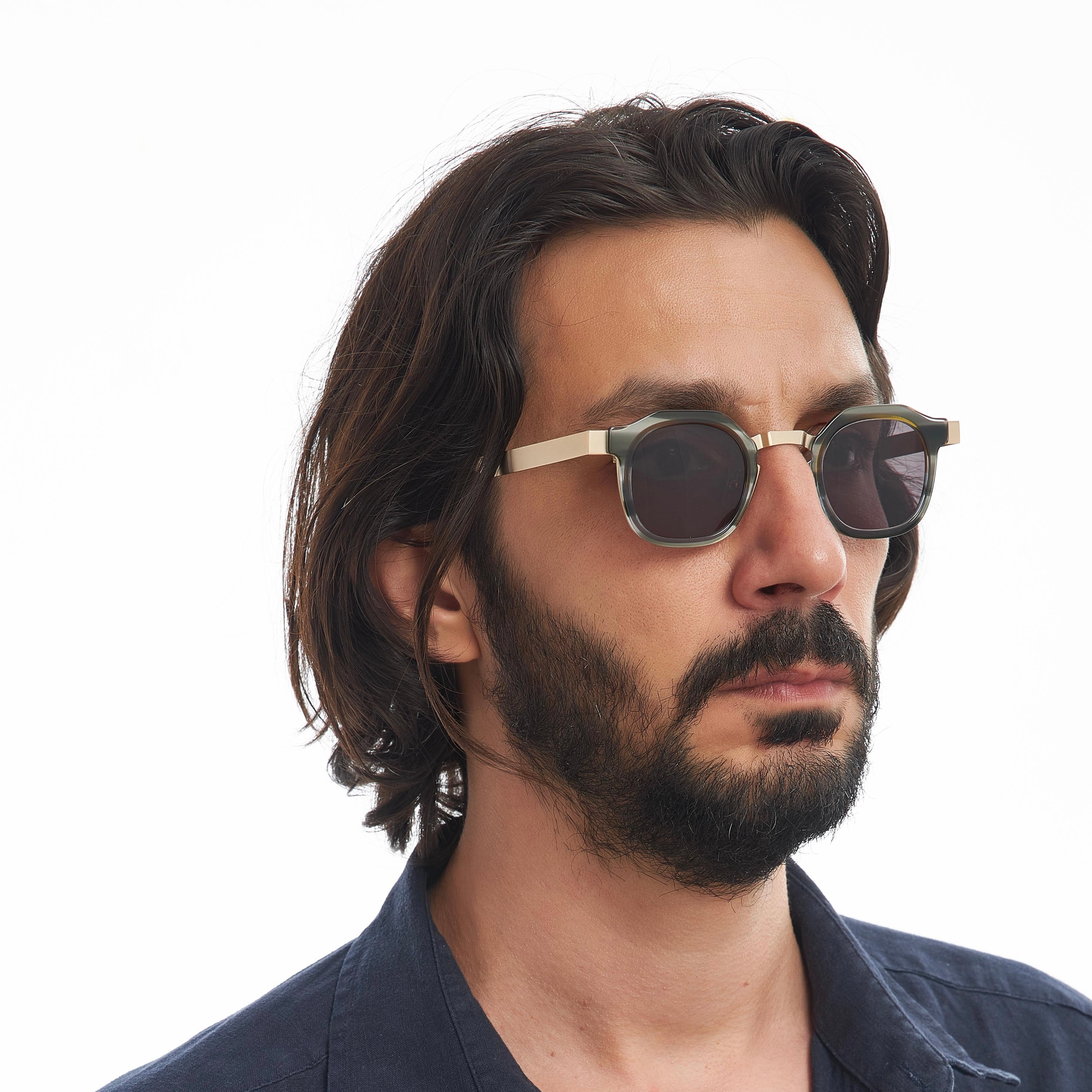 SAWAGANA GOLD BROWN  SUNGLASSES