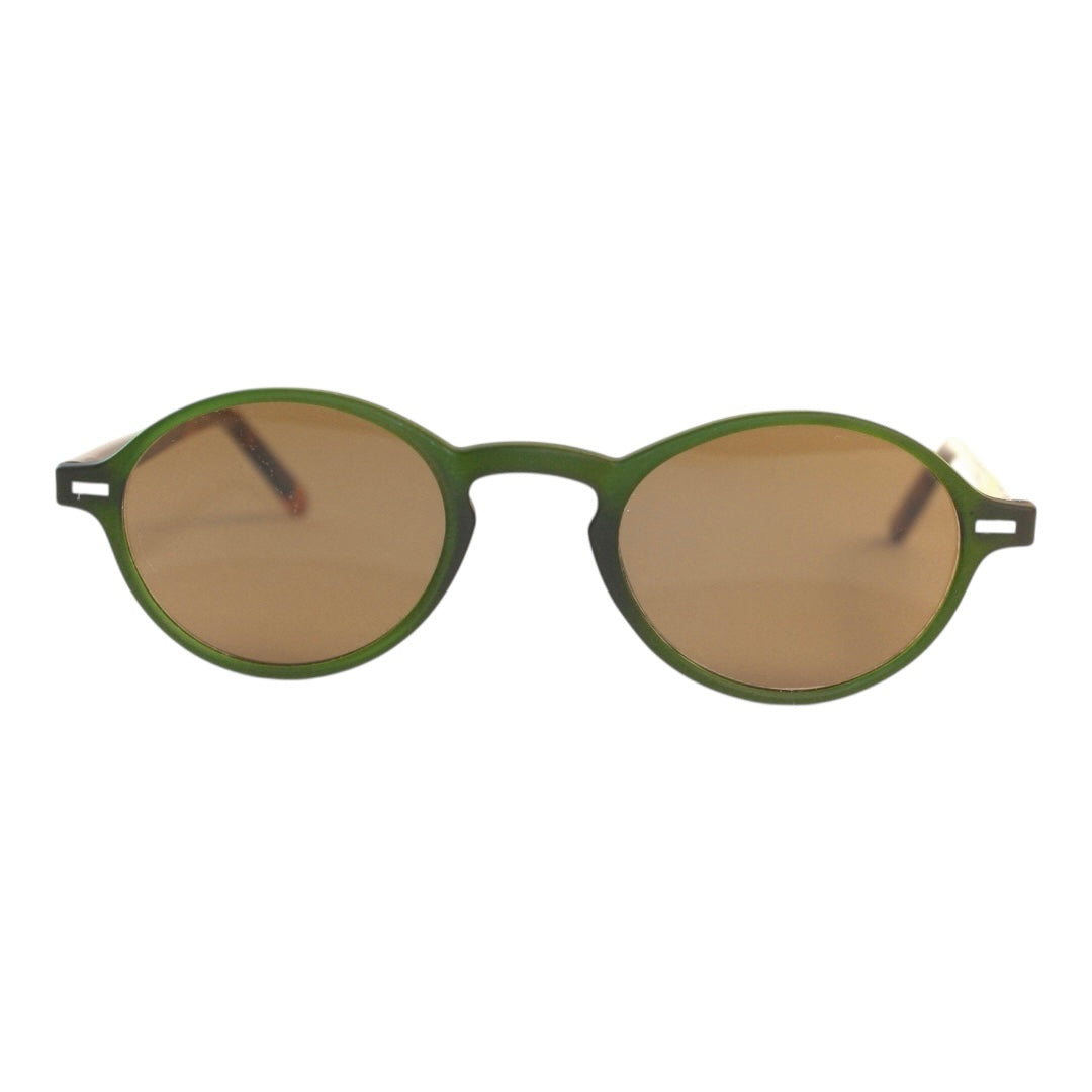 Wıllow Green Brown Havana Black Line  Oval