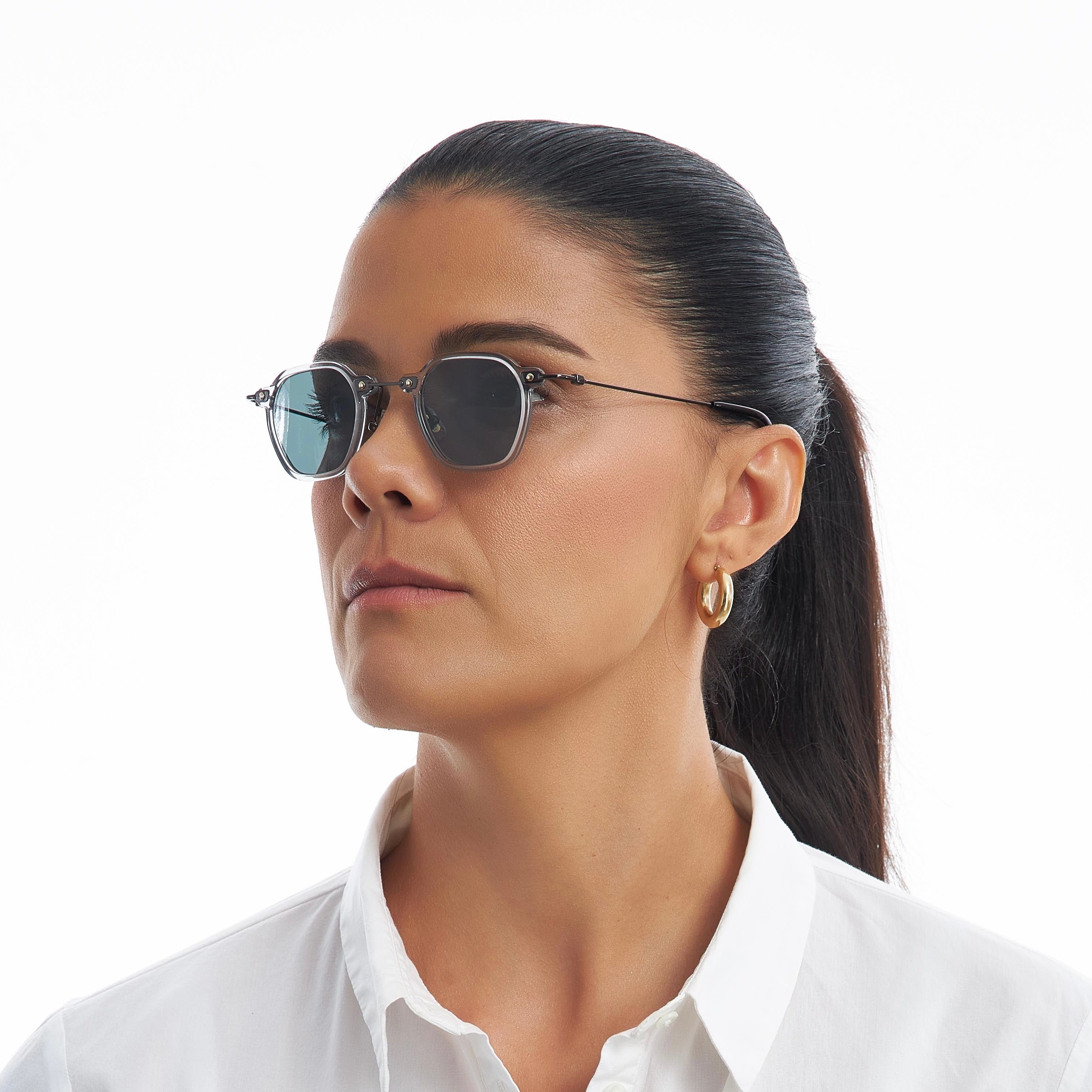 TOKYO GREEN CLEAR GREY SUNGLASSES