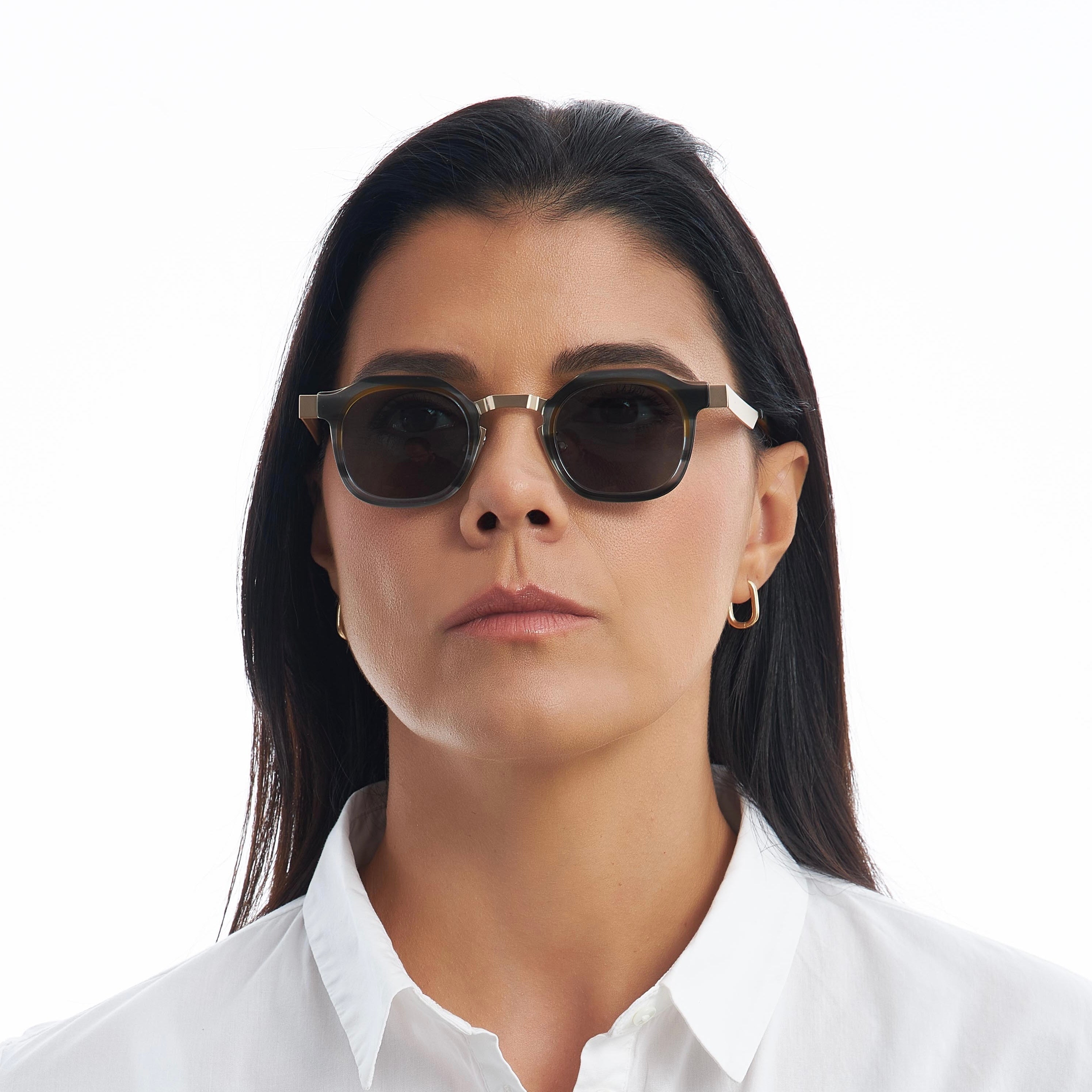 SAWAGANA GOLD BROWN  SUNGLASSES