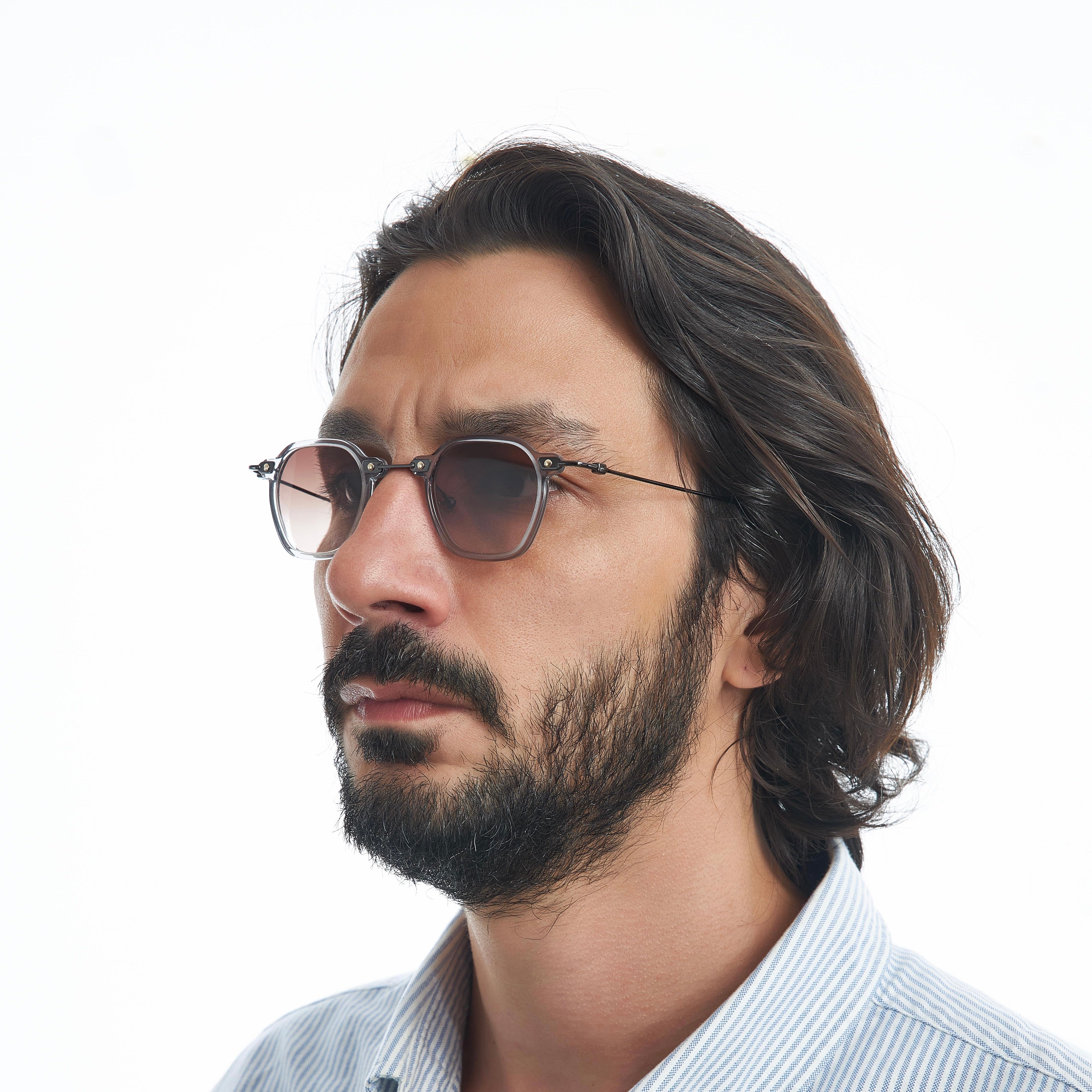 TOKYO BLACK  GRANDIENT  GREY CLEAR SUNGLASSES