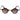 TOKYO MINI RED GRANDIENT  BLACK SUNGLASSES