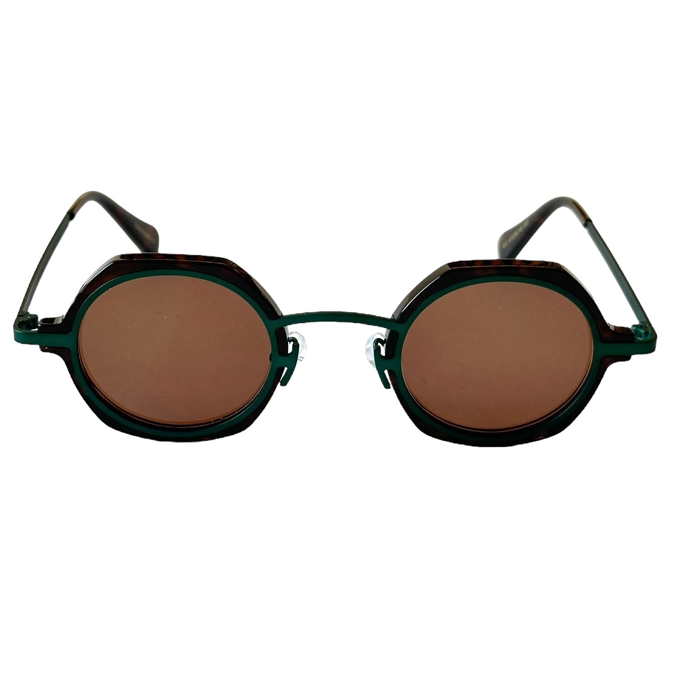 BOLD  GREEN STRIPE - BROWN HEXAGONEL