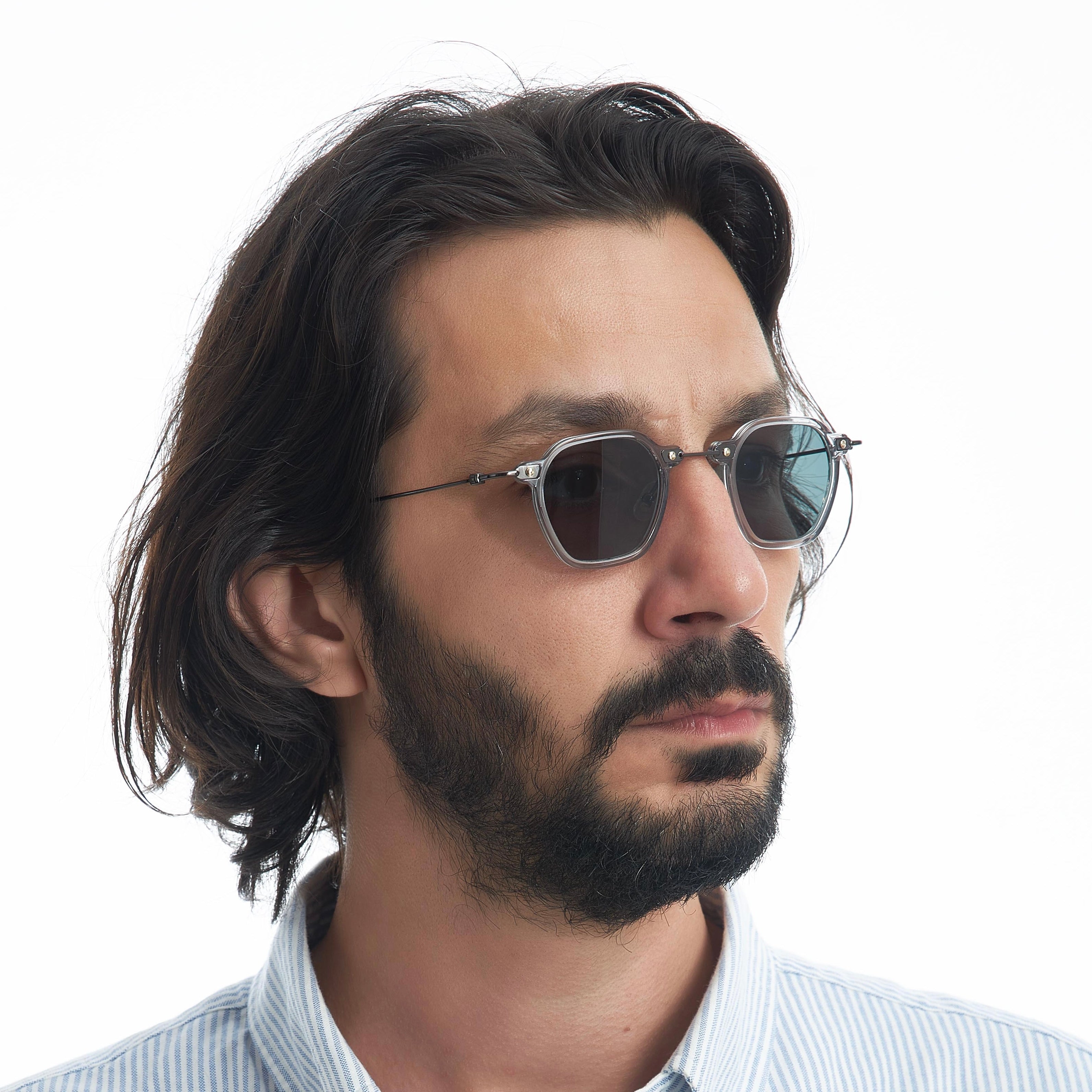 TOKYO GREEN CLEAR GREY SUNGLASSES