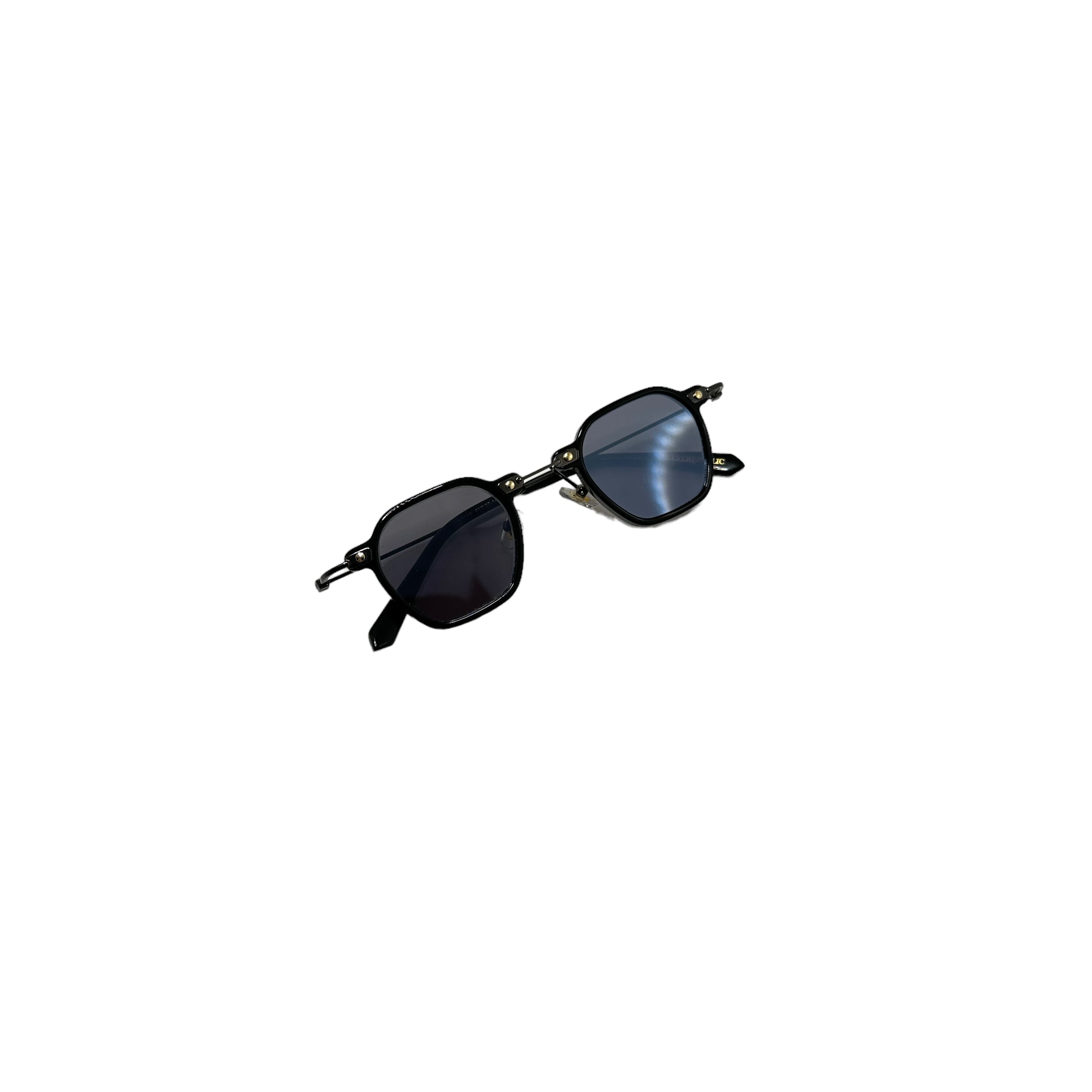 TOKYO - SILVER MIRROR  FLAT -    BLACK   FRAME SUNGLASSES        Kopyası